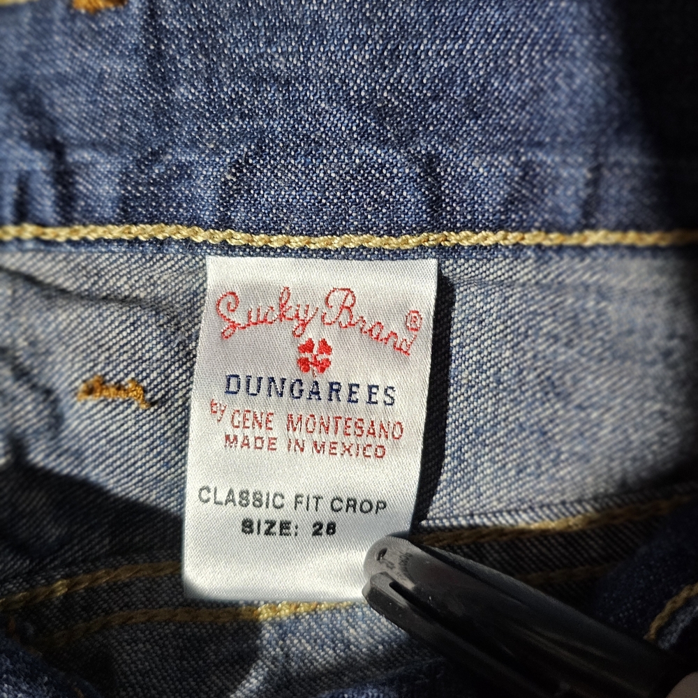 Lucky Brand Classic Fit Crop Dungarees